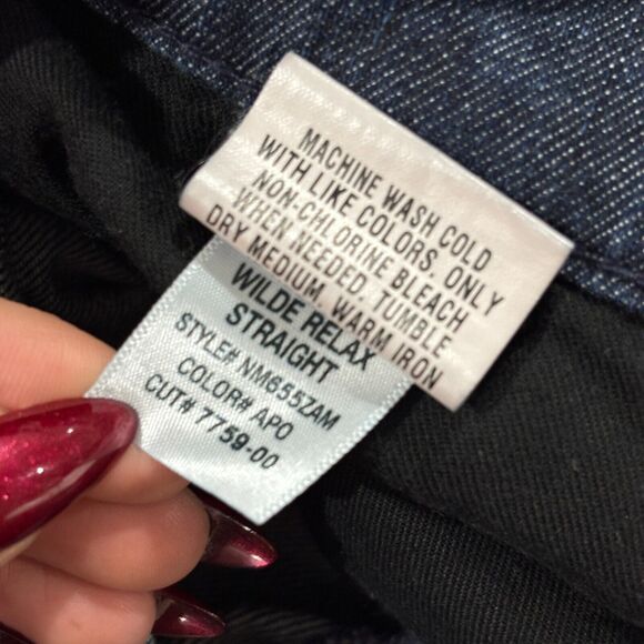 Hudson Wilde Jeans 32x29 Relaxed Straight Button Fly Cotton Blend Dark Wash MEns - Picture 5 of 9